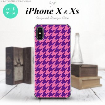 【iPhoneX】【スマホケース/スマホカバー】【アイフォンX】iPhoneX スマホケース カバー アイフォンX 千鳥柄(大) 紫 nk-ipx-922【メール便送料無料】