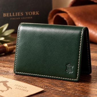 ベリーズヨーク　BELLIES YORK　カードケース　名刺入れ　BYTM1881GR　グリーン　緑色　ベジタブルタンニン　イタリアンレザー　牛革　”エイジングを楽しむ革小物”