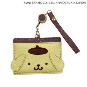 【11月10日入荷分予約受付中】 ポムポムプリン パスケース リール付き 定期入れ キャラクターグッズ サンリオ グッズ 通勤 通学 ICカードケース かわいい おしゃれ レディース キッズ 子供用 サンリオ正規ライセンス品