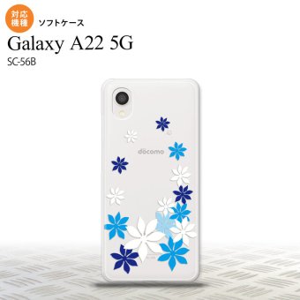 SC-56B Galaxy A22 スマホケース ソフトケース ティアレ A 青 メンズ レディース nk-a22-tp1079