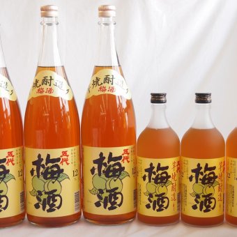 梅酒6本セット(芋焼酎仕込五代梅酒(鹿児島)) 1800ml×3本 720ml×3本