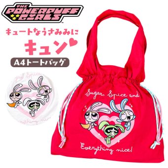 パワーパフガールズ トートバッグ 通販 トート バッグ うさみみ FLAPPER カジュアル The Powerpuff Girls グッズ パワパフグッズ トートバック A4サイズ 通勤 通学 おしゃれ 可愛い キャラクター ギフト 贈り物