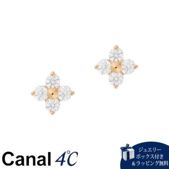 【無料ラッピング】  カナルヨンドシー Canal 4℃ カナル4℃ K18ピンクゴールド ピアス モアサナイト ブランド 正規品 新品 ギフト プレゼント 人気 おすすめ 誕生日 記念日 クリスマス 送料無料