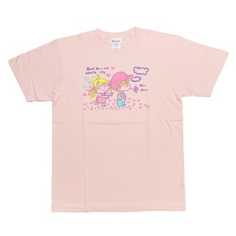 水森亜土 カラーTシャツ(M) フタリ ライトピンク アパレル 送料込み