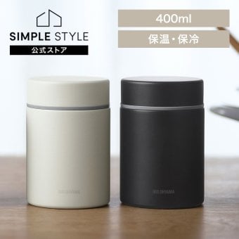 スープジャー 400ml 保温弁当箱 保温 保冷 弁当箱 セラミックコーティング 味が変わりにくい 真空断熱 大きめ飲み口 お手入れ簡単 ランチ 通勤 通学 セラミックコーティングスープジャー アイリスオーヤマ CSJ-400 *