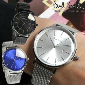 ポールスミス Paul Smith 腕時計 メンズ メタルメッシュベルト Track 42mm クラシック ブランド 人気 ウォッチ ギフト プレゼント