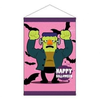 ハロウィン タペストリー HAPPY HALLOWEEN キャラ桃 40134 壁掛け 飾り パーティー グッズ 装飾 販促 イベント 店舗装飾 おしゃれ かわいい 秋 インテリア