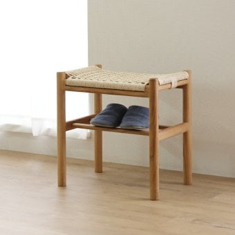 スツール 収納 木製 チーク 無垢材 ペーパーコード 和モダン モダン おしゃれ バリ家具 リビング 玄関 ダイニングチェア 椅子 ジャパンディ ベンチ ナチュラル ラタンチェア シンプル アジアン 新生活