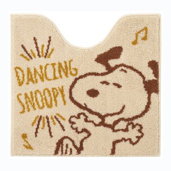 スヌーピー トイレマット ハッピーダンス ベージュ トイレ用品 SNOOPY