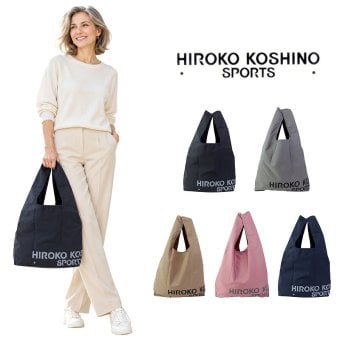 HIROKOKOSHINOSPORTS ヒロココシノスポーツ エコバッグ トートバッグ トート コンパクト 手持ち 普段使い レディース ギフト プレゼント ブラック hkn02