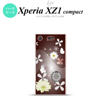 【SO02K】【スマホケース/スマホカバー】【エクスペリア XZ1】SO02K スマホケース Xperia XZ1 Compact SO-02K カバー エクスペリア XZ1 花柄・ミックス（B） 茶 nk-so02k-276【メール便送料無料】