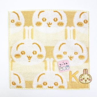 ちいかわ うさぎ イニシャル タオルハンカチ(K)
