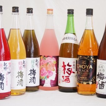 贅沢梅酒7本セット(おばあちゃんの梅酒 芳醇ブランデー仕立チョーヤ梅酒 ローズ梅酒(愛知) 青梅使用小正の梅酒(鹿児島) 赤しそ赤い梅酒(和歌山) 蜂蜜梅酒(和歌山) 緑茶梅酒(和歌山県)) 1800ml×7本