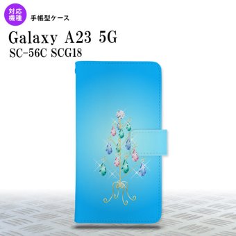 Galaxy A23 GalaxyA23 手帳型スマホケース カバー ツリーイヤリング 青 2022年 10月発売 nk-004s-a23-dr633