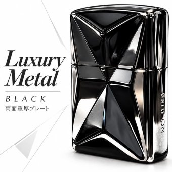 ZIPPO 限定 ラグジュアリーメタル 両面加工 ジッポ ライター 重厚プレート ブラックニッケル おしゃれ シリアルNo.入り 彫刻 高級 かっこいい 黒 メンズ ギフト プレゼント