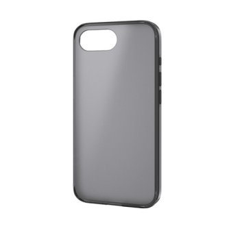 エレコム PM-A25SHVCKBK iPhone 16e ハイブリッドケース マットブラック(ラバーコート) メタルステッカー付