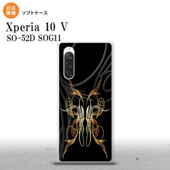 Xperia10V Xperia10V スマホケース 背面ケースソフトケース ピンスト 黒 黄 2023年 7月発売 nk-xp105-tp1241