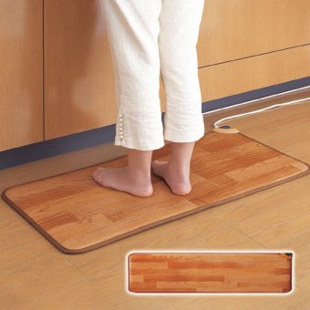 キッチンホットマット 180×45cm 木目調 フローリングタイプ キッチンマット ホットマット ホットカーペット 抗菌・防カビ加工　送料無料
