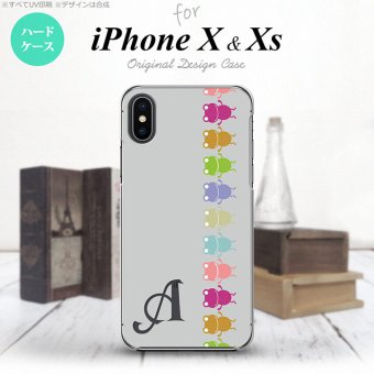 【iPhoneX】【スマホケース/スマホカバー】【アイフォンX】iPhoneX スマホケース ケース アイフォンX イニシャル カエル・かえる グレー nk-ipx-672ini【メール便送料無料】