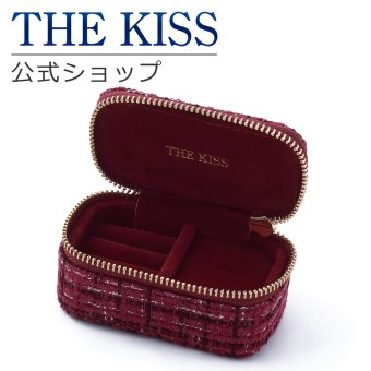 ＼Web限定／【ラッピング無料】THE KISS 公式ショップ ジュエリーポーチ 持ち運び 携帯用 ミニ トラベル ベリーレッド カラ― アクセサリーケース リング ネックレス ジュエリーボックス ブランド アクセサリー用品 ケース POUCH-REGULAR-BERRYRED アニバーサリー