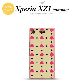 【SO02K】【スマホケース/スマホカバー】【エクスペリア XZ1】SO02K スマホケース Xperia XZ1 Compact SO-02K カバー エクスペリア XZ1 トランプ(スペード) ベージュ×ピンク nk-so02k-tp540【メール便送料無料】