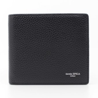 モンテスピガ　monte SPIGA　二つ折り財布　MOSMSP104BK　ブラック　黒　レザー　牛革　ウォレット