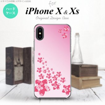 【iPhoneX】【スマホケース/スマホカバー】【アイフォンX】iPhoneX スマホケース カバー アイフォンX 花柄・サクラ（B） ピンク nk-ipx-184【メール便送料無料】