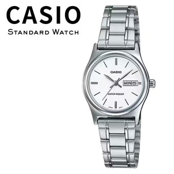 箱なし カシオ 腕時計 レディース CASIO ホワイト シルバー 曜日 日付 カレンダー メタルベルト シンプル 仕事 通勤 海外モデル 逆輸入 プレゼント ギフト 成人 卒業 入学 