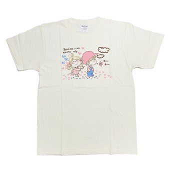 水森亜土 カラーTシャツ(M) フタリ アイボリー アパレル 送料込み