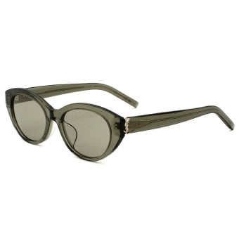 サンローラン SAINT LAURENT サングラス アジアンフィット UVカット アイウェア キャットアイ SL M148/F 004 メンズ レディース ユニセックス ブラウン（クリア）+グレー 国内正規品