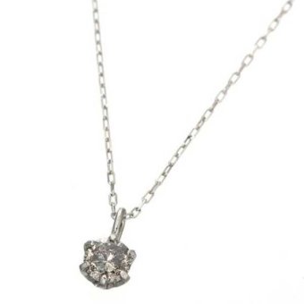 ネックレス レディース K18 ホワイトゴールド ダイヤモンド 0.1ct ペンダント 18金 ダイヤ 一粒 シンプル ジュエリー アクセサリー ギフト プレゼント 贈り物