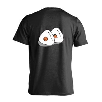 バスケ Tシャツ 半袖 メンズ ウェア レディース 練習着 ジュニア ドライ おもしろ tシャツ 速乾 名入れ スポーツ 女子 男子 チーム おしゃれ 文字入れ 「バスケットボール in おにぎり」 アートワークスコウベ 【送料無料】