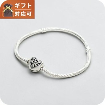 パンドラ PANDORA Family Tree Heart Clasp Snake Chain Braceletアクセサリーブレスレット 598827c01-16 レディースシルバー