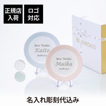 BERNARDAUD ベルナルド エキュム スモールディッシュ 10.5cm ペア 名入れ彫刻代込み 名前 彫刻 刻印 プレゼント ギフト 記念日 高級 ブランド 開店祝 新築祝 誕生日 お皿 小皿 薬味皿 小物トレー アクセサリトレー ローズ ヴェール ブルー ペアギフト