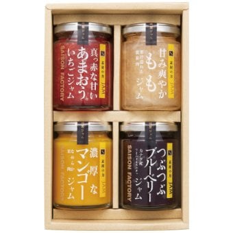 送料無料 お歳暮 セゾンファクトリー 謹製ジャム4個詰合せ SJK-30NI SJK-30NI 9603-049 ※11/2以降の出荷予定となります。北海道・沖縄・離島は配達不可 全国送料無料 御歳暮 早割 お歳暮2026 御挨拶 お取り寄せ グルメ スイーツ