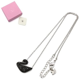 SWAROVSKI スワロフスキー ネックレス 5347329 Swan アクセサリー ブラック シルバー