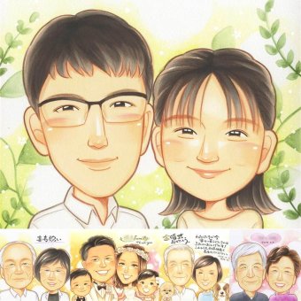 結婚記念日のギフトに、ギフトにぴったりの似顔絵です。修正無料で、納得しながら進められます。 似顔絵 ギフト 両親 名入れ プレゼント 贈り物 手描き 結婚記念日 誕生日 記念 お祝い 両親 お父さん お母さん ご夫婦 名入れ 修正無料 下書き確認 サプライズ 似てる かわいい そっくり 両親 一生もの カップル 2人 メモリアル 節目 卒寿祝い メモリアルギフト カラフル オーダーメイド