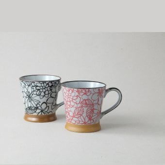 フラワー ペアーマグ 陶器 美濃焼 やきものの里から、暮らしを贈ります。　ギフト 食器 セット テーブルウェア