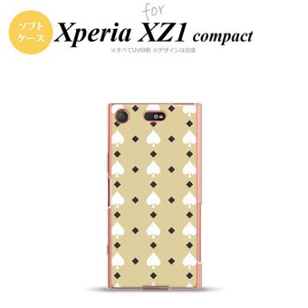 【SO02K】【スマホケース/スマホカバー】【エクスペリア XZ1】SO02K スマホケース Xperia XZ1 Compact SO-02K カバー エクスペリア XZ1 トランプ(スペード) ベージュ×白 nk-so02k-tp541【メール便送料無料】