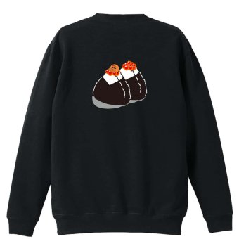 卓球 トレーナー スウェット メンズ レディース ジュニア 裏パイル 練習着 おもしろ 名入れ おしゃれ 文字入れ無料 綿100% キッズ 大きいサイズ 「ピンポンボール on おにぎり」 アートワークスコウベ 【送料無料】