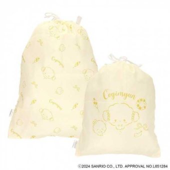 こぎみゅん 巾着袋 2枚セット マルチ巾着 巾着ポーチ セット 収納袋 整理袋 キャラクター グッズ 雑貨 サンリオ かわいい おしゃれ トラベル 旅行用 出張用 小物入れ 整理整頓 持ち運び サンリオ正規ライセンス品