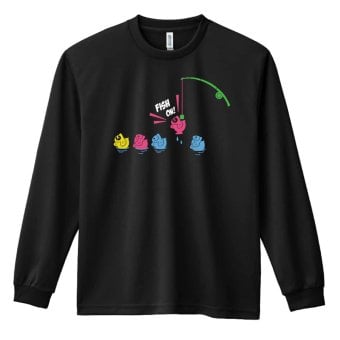 フィッシング 釣り ロンT 長袖 Tシャツ メンズ 練習着 レディース ジュニア ウェア ドライ おもしろ tシャツ 名入れ おしゃれ キッズ 文字入れ無料 「FISH ON！」 アートワークスコウベ 【送料無料】