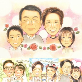 記念日のプレゼントに、大切な節目が思い出になる一枚です。大切なお祝いにも安心してご注文いただけます。 似顔絵 家族 贈り物 手描き 名入れ プレゼント ギフト 記念日 記念 誕生日 お祝い 感謝 おばあちゃん 両親 家族 お父さん おじいちゃん 下書き確認 修正無料 名入れ かわいい 親孝行 そっくり 似てる 一生もの 感謝 家族 カラフル 闘病中の方への励まし 米寿祝い 喜ばれる 喜寿祝い