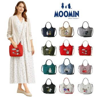 【MOOMIN】rmpk02 ショルダートートバッグ 2WAYバッグ 手持ち 斜め掛け キャラクター レディース ギフト 母の日 ネイビー