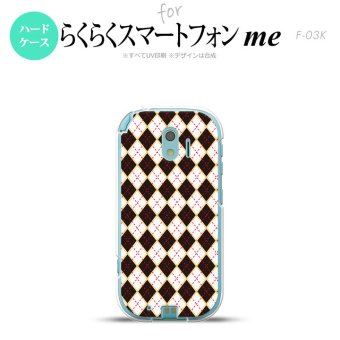 【F03K】【スマホケース/スマホカバー】F03K スマホケース らくらくスマートフォンme F-03K カバー アーガイル 黒×赤 nk-f03k-1401【メール便送料無料】
