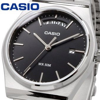 CASIO 腕時計 カシオ 時計 ウォッチ チープカシオ チプカシ スタンダード アナログ クオーツ メンズ シルバー×ブラック 海外モデル MTP-B146D-1AV [並行輸入品]
