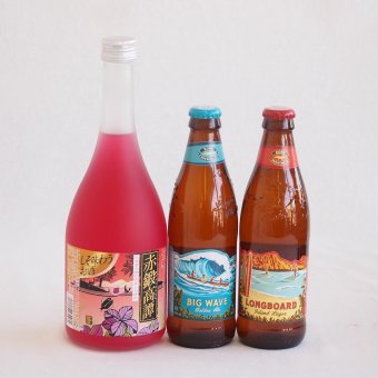 鍛高譚とクラフトビール3本セット(合同酒精赤鍛高譚20度(北海道) コナビールビッグウェーブ ゴールデンエール(アメリカ) コナビールロングボード アイランドラガー(アメリカ)) 720ml×1本 330ml×2本