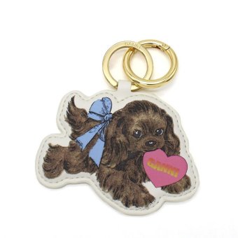 GANNI ガニー キーリング A7061-925 Dog Keyring キーホルダー タバコブラウン