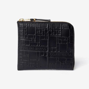 コムデギャルソン COMME DES GARCONS EMBOSSED LOGOTYPE エンボスロゴタイプ HALF ZIP WALLET ハーフジップ ウォレット SA3100EL ミニ財布 L字ファスナー コインケース ユニセックス 財布