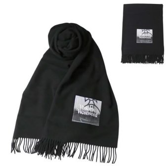 ヴィヴィアンウエストウッド VIVIENNE WESTWOOD マフラー NURIA STOLE 8103013J-W010X-N401-BLACK ユニセックス BLACK ブラック